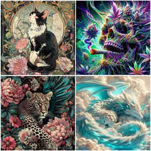 Load image into Gallery viewer, Cat-Full Round Diamond Painting-40x40cm
