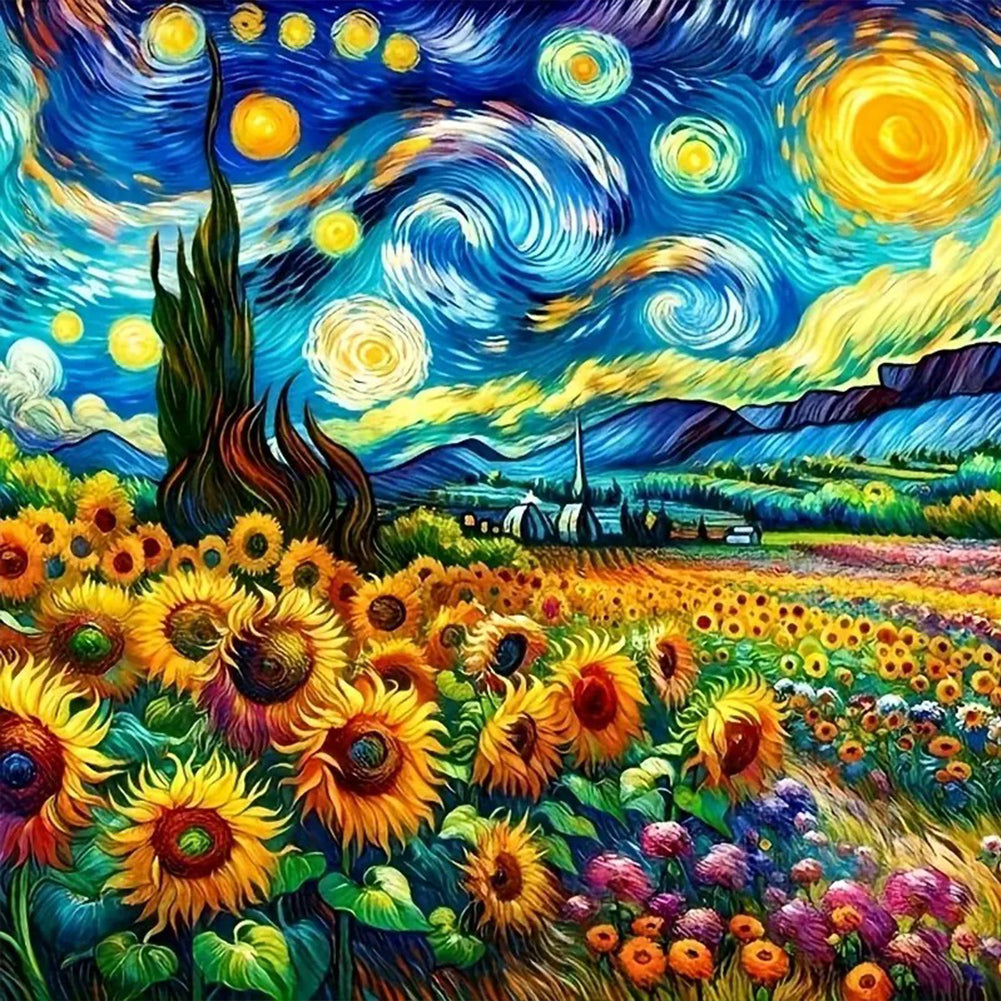 Flower-Full Round Diamond Painting-40x40cm