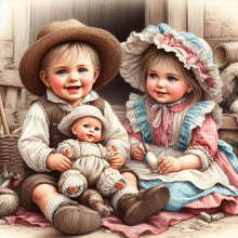 Load image into Gallery viewer, Valentine Girl-Full Round Diamond Painting-40x40cm
