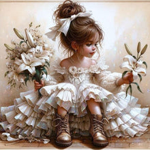 Load image into Gallery viewer, Valentine Girl-Full Round Diamond Painting-40x40cm
