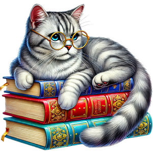Cat-Full Round Diamond Painting-30x30cm