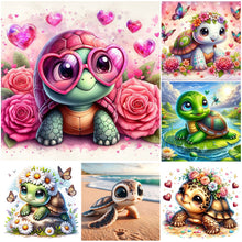 Load image into Gallery viewer, Turtle-Full Round Diamond Painting-30x30cm
