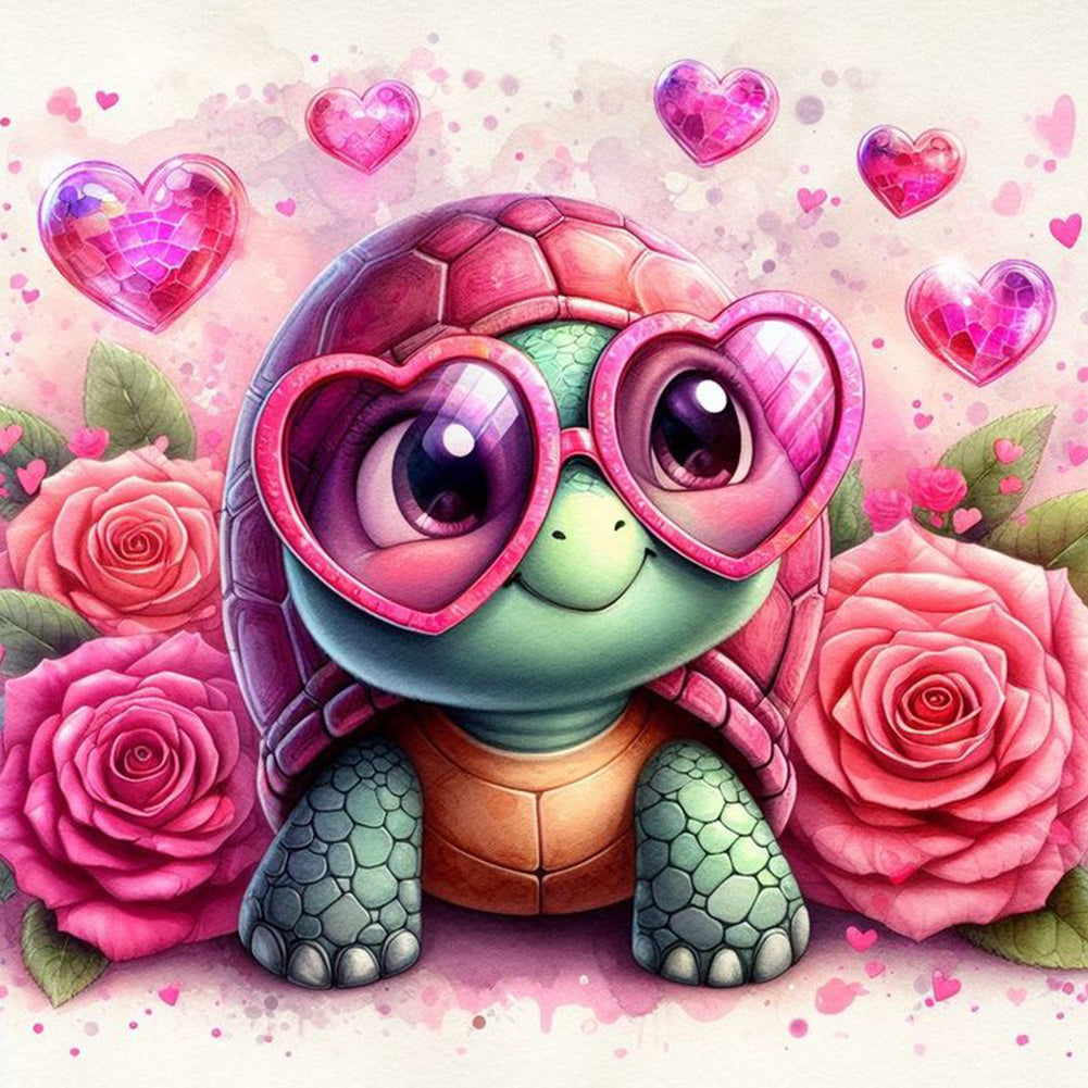 Turtle-Full Round Diamond Painting-30x30cm