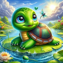 Load image into Gallery viewer, Turtle-Full Round Diamond Painting-30x30cm
