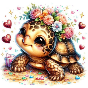 Turtle-Full Round Diamond Painting-30x30cm