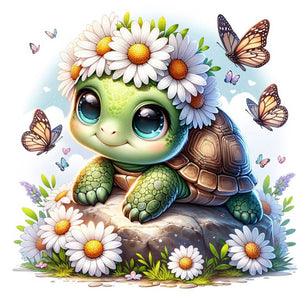 Turtle-Full Round Diamond Painting-30x30cm