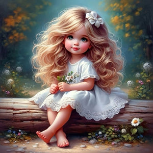 Life of Pets Girl-Full Round Diamond Painting-40x40cm
