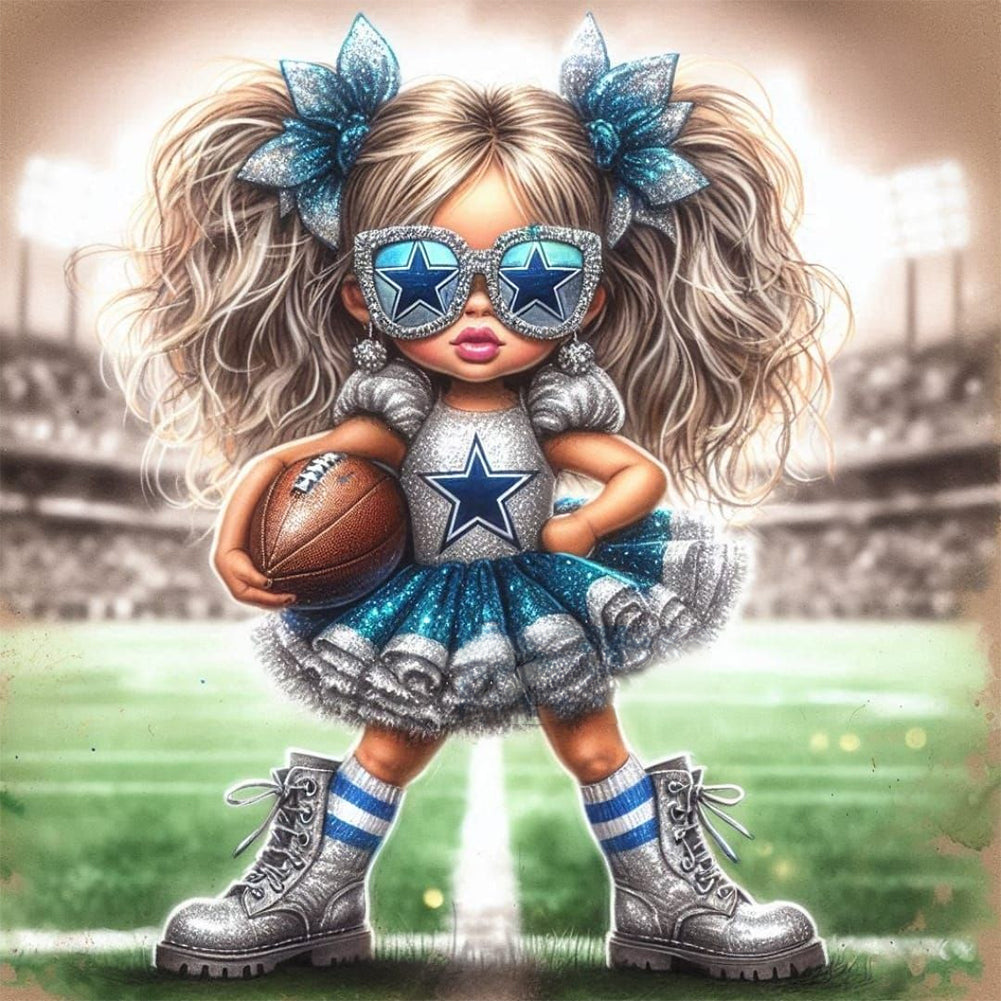 Sport Girl-Full Round Diamond Painting-40x40cm