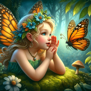 Fantasy Girl-Full Round Diamond Painting-40x40cm