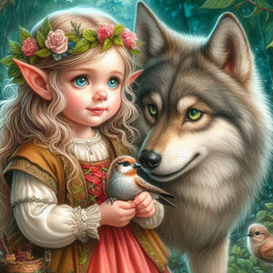 Fantasy Girl-Full Round Diamond Painting-40x40cm