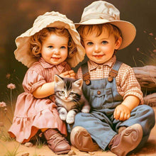 Load image into Gallery viewer, Valentine Girl-Full Round Diamond Painting-40x40cm

