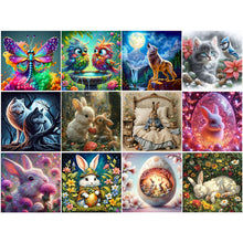 Load image into Gallery viewer, Rabbit-Full Round Diamond Painting-40x40cm
