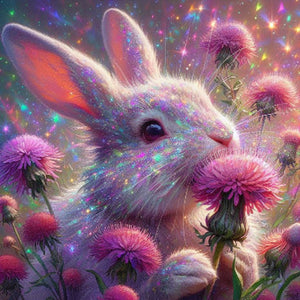 Rabbit-Full Round Diamond Painting-40x40cm