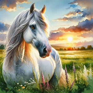 Horse-Full Round Diamond Painting-40x40cm