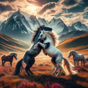 Horse-Full Round Diamond Painting-40x40cm