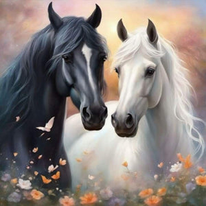 Horse-Full Round Diamond Painting-40x40cm