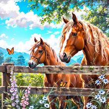 Load image into Gallery viewer, Horse-Full Round Diamond Painting-40x40cm
