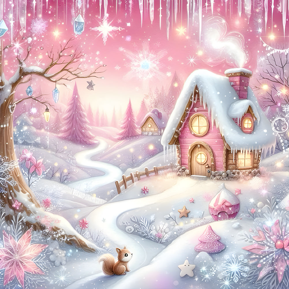 House Scenery-Full Round Diamond Painting-30x30cm