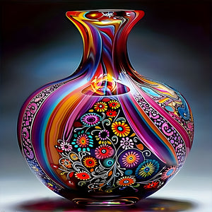 Vase-Full Round Diamond Painting-40x40cm