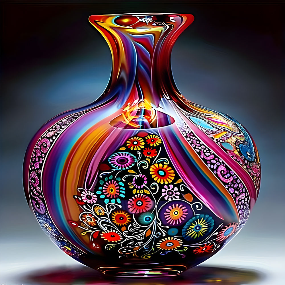 Vase-Full Round Diamond Painting-40x40cm