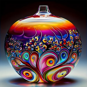 Vase-Full Round Diamond Painting-40x40cm