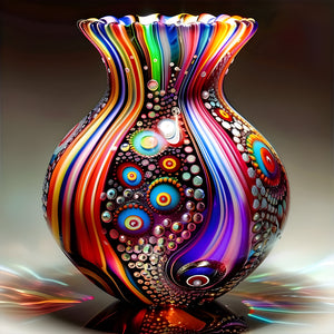 Vase-Full Round Diamond Painting-40x40cm
