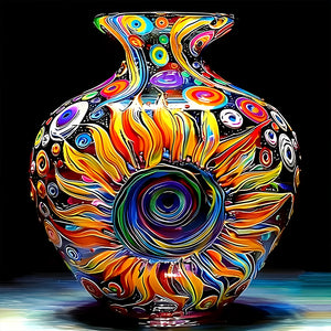 Vase-Full Round Diamond Painting-40x40cm