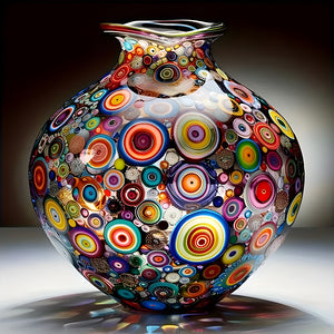 Vase-Full Round Diamond Painting-40x40cm
