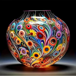 Vase-Full Round Diamond Painting-40x40cm