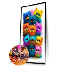 Load image into Gallery viewer, Cat-Full Round Diamond Painting-40x70cm-Large Size
