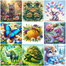 Load image into Gallery viewer, Bee Cat-Full Round Diamond Painting-30x30cm
