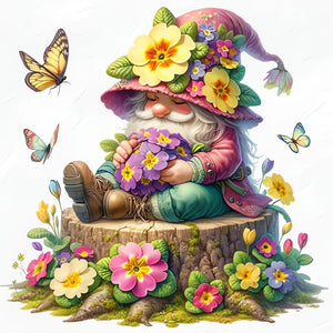 Gnome-Full Round Diamond Painting-30x30cm