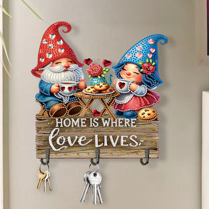 Gnome-Diamond Art Craft Wall Hooks
