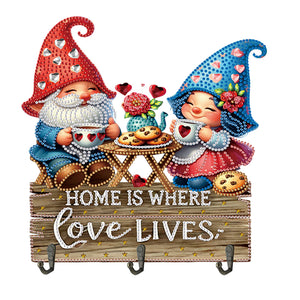 Gnome-Diamond Art Craft Wall Hooks
