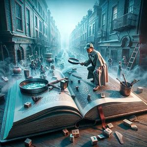 Book Horror Atmosphere-Full Round Diamond Painting-50x50cm