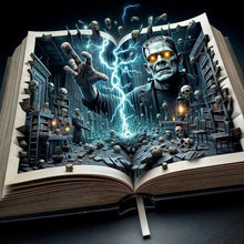 Load image into Gallery viewer, Book Horror Atmosphere-Full Round Diamond Painting-50x50cm
