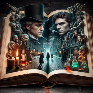 Book Horror Atmosphere-Full Round Diamond Painting-50x50cm