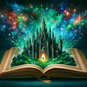 Book Horror Atmosphere-Full Round Diamond Painting-50x50cm
