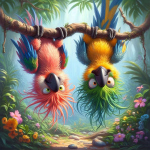 Parrot Dog-Full Round Diamond Painting-40x40cm