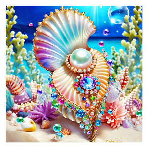 Seahorse Seaweed-Full Round Diamond Painting-40x40cm