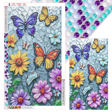 Load image into Gallery viewer, Sunflower Butterfly-Full Round Diamond Painting-40x70cm-Large Size
