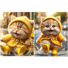 Load image into Gallery viewer, Cat-Full Round Diamond Painting-30x40cm
