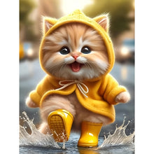 Load image into Gallery viewer, Cat-Full Round Diamond Painting-30x40cm
