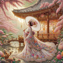 Load image into Gallery viewer, Japanese Geisha Beauty-Full Round Diamond Painting-40x40cm
