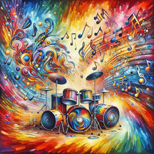 Load image into Gallery viewer, Colorful Musical Instruments Piano-Full Round Diamond Painting-40x40cm
