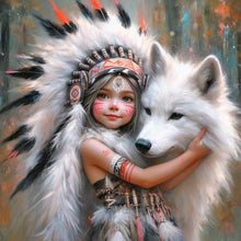 Load image into Gallery viewer, Indian Child-Full Round Diamond Painting-40x40cm
