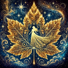 Load image into Gallery viewer, Magic Maple Leaf-Full Round Diamond Painting-30x30cm

