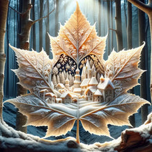 Load image into Gallery viewer, Magic Maple Leaf-Full Round Diamond Painting-30x30cm
