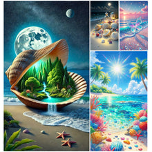Load image into Gallery viewer, Seashells Under The Lamp-Full Round Diamond Painting-40x70cm-Large Size
