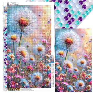Poppy Flowers-Full Round Diamond Painting-40x70cm-Large Size
